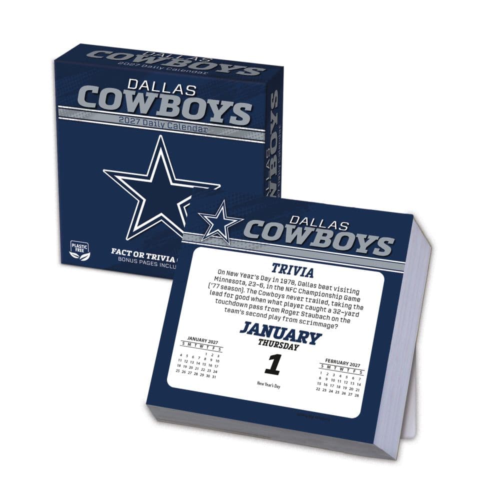 image NFL Dallas Cowboys 2027 Desk Calendar Main Product Image