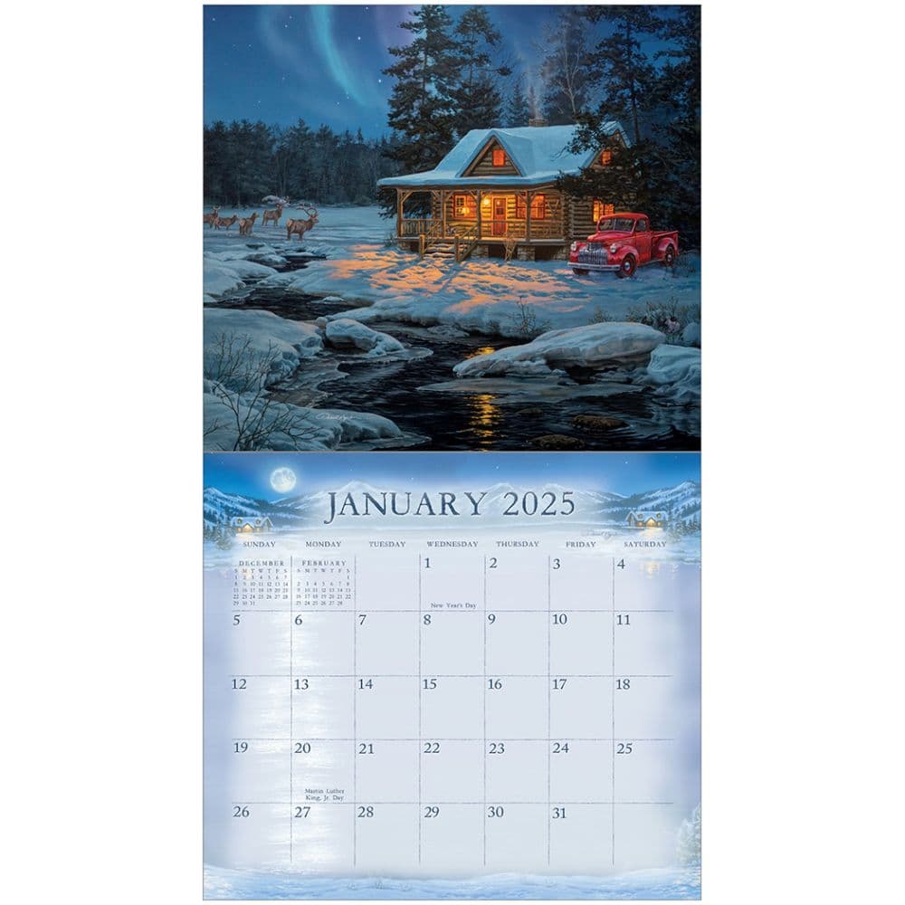 Winter Cabin 2025 Calendars For Sale Free Shipping 