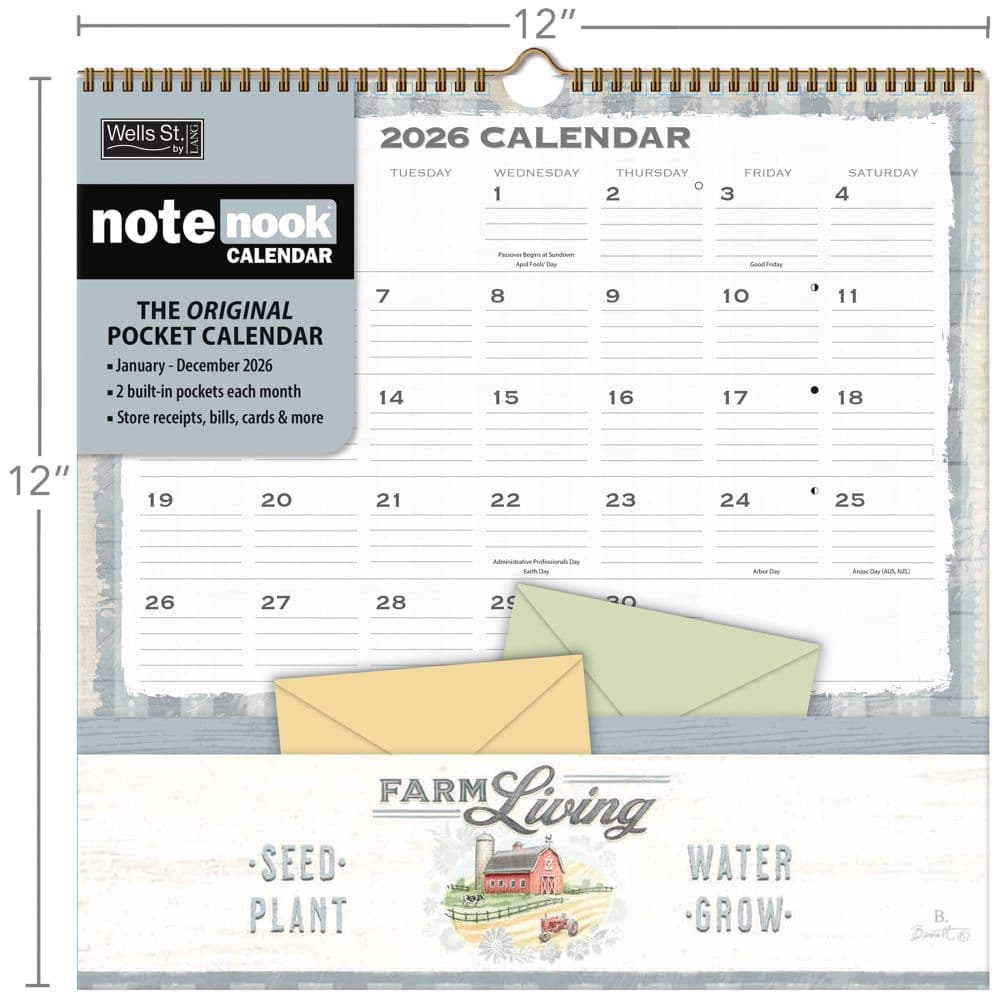 Farm Fresh 2026 Note Nook 2026 Wall Calendar_ALT4