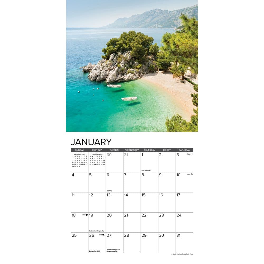 Beaches 2026 Mini Wall Calendar Second Alternate Image