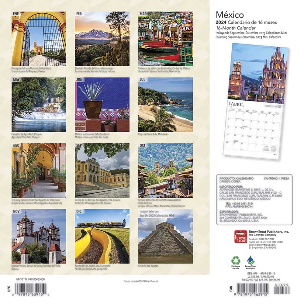 Mexico 2024 Wall Calendar - Calendars.com