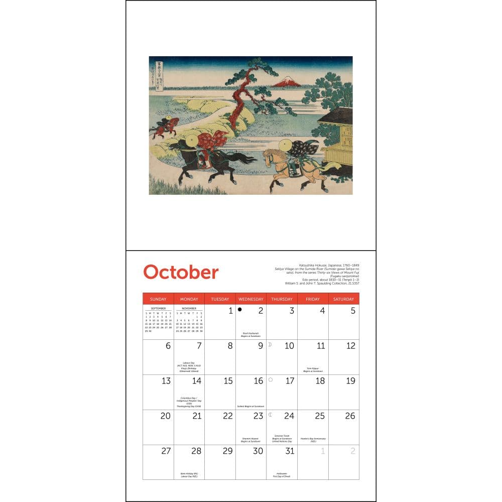Japanese Woodblocks MFA 2024 Mini Wall Calendar Third Alternate Image width=&quot;1000&quot; height=&quot;1000&quot;