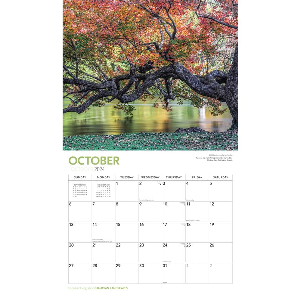 Canadian Landscapes 2024 Wall Calendar