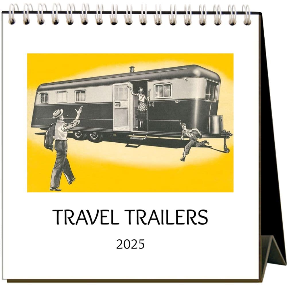 Travel Trailers 2025 Easel Desk Calendar