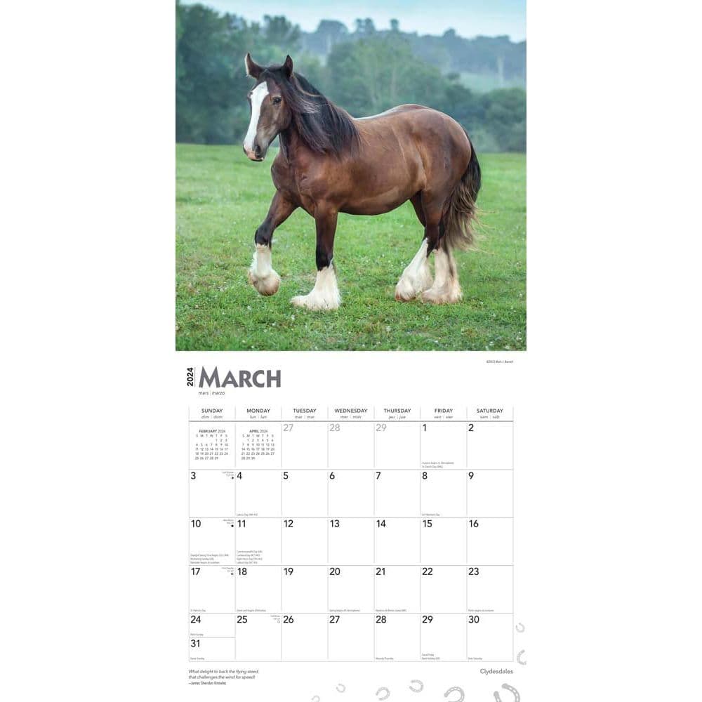 Clydesdales 2024 Wall Calendar