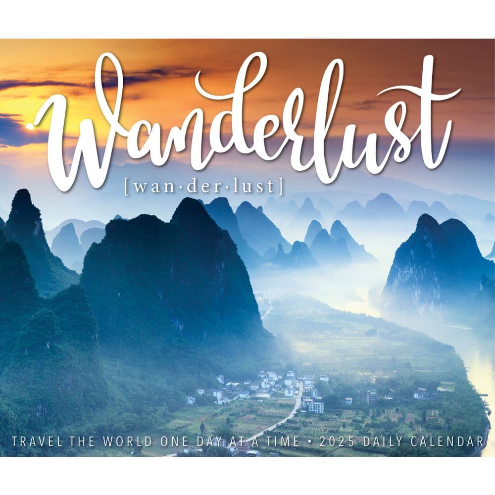 Wanderlust 2025 Desk Calendar