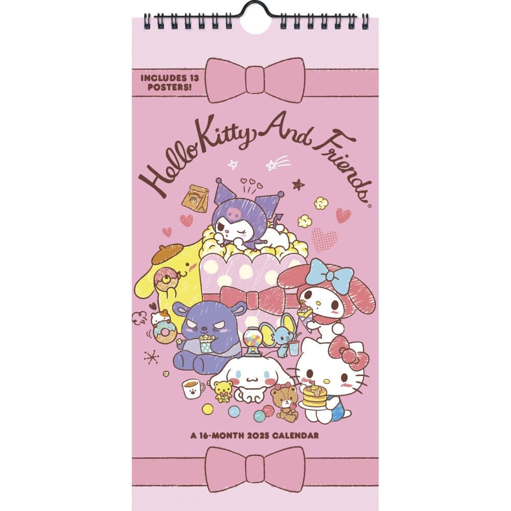 Hello Kitty and Friends 2025 Slim Wall Calendar