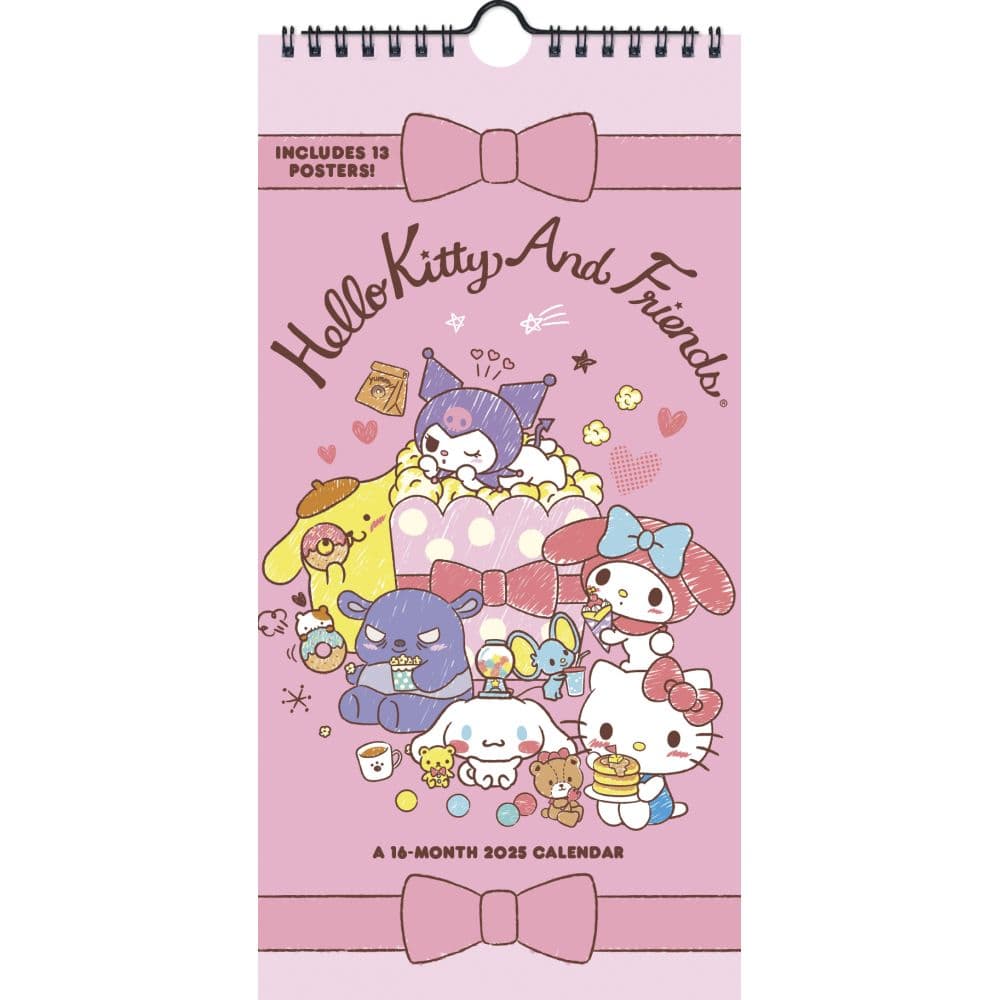 Hello Kitty and Friends 2025 Slim Wall Calendar Main Image