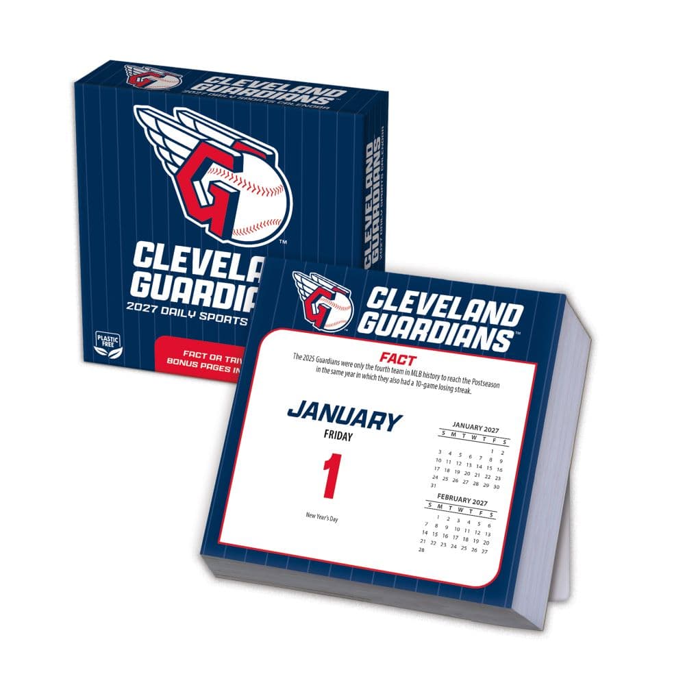 MLB Cleveland Guardians 2027 Desk Calendar Main Product Image