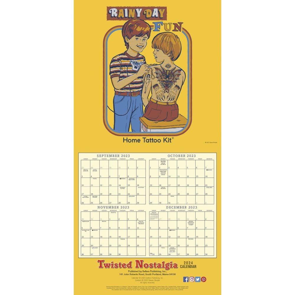 Twisted Nostalgia 2024 Wall Calendar