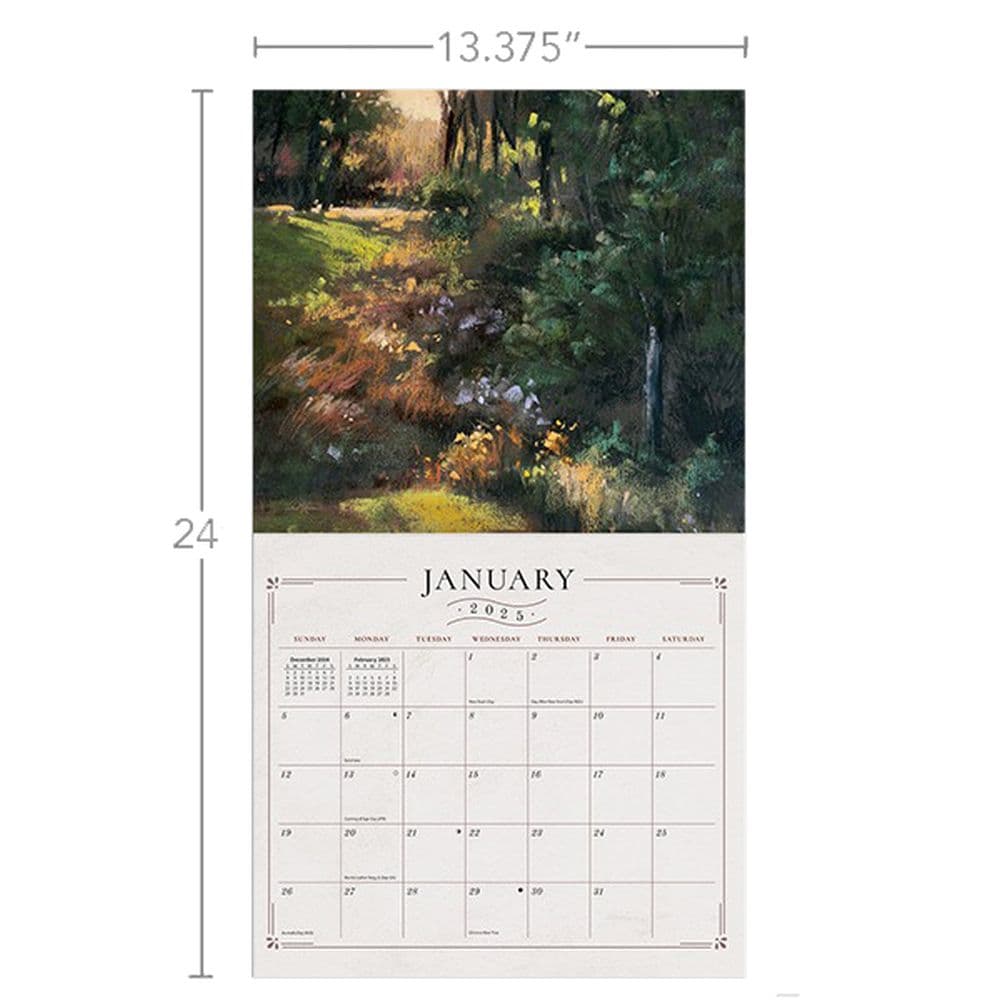 Soft Escapes by Valerie McKeehan 2025 Wall Calendar
