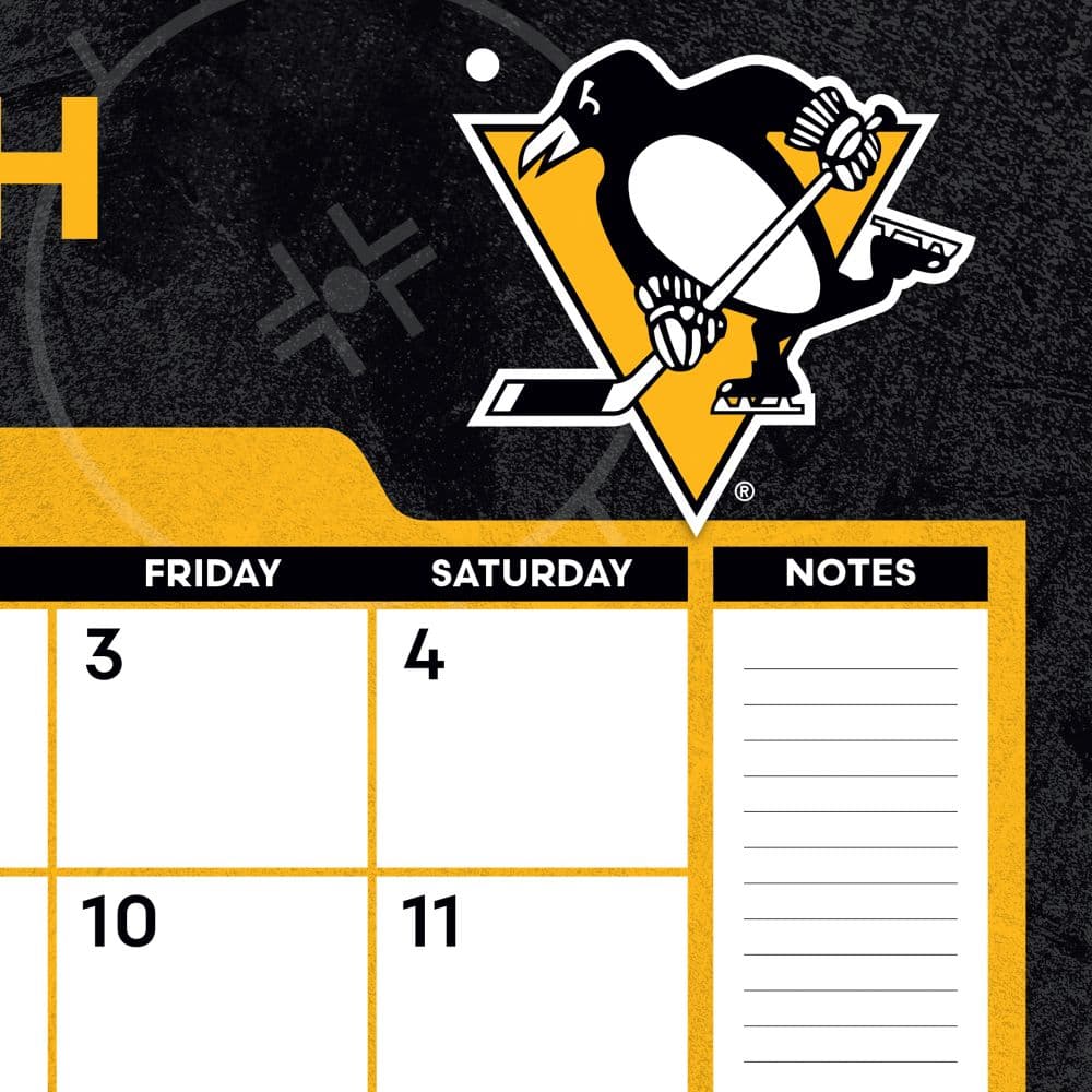 nhl-pittsburgh-penguins-2025-desk-pad-calendars