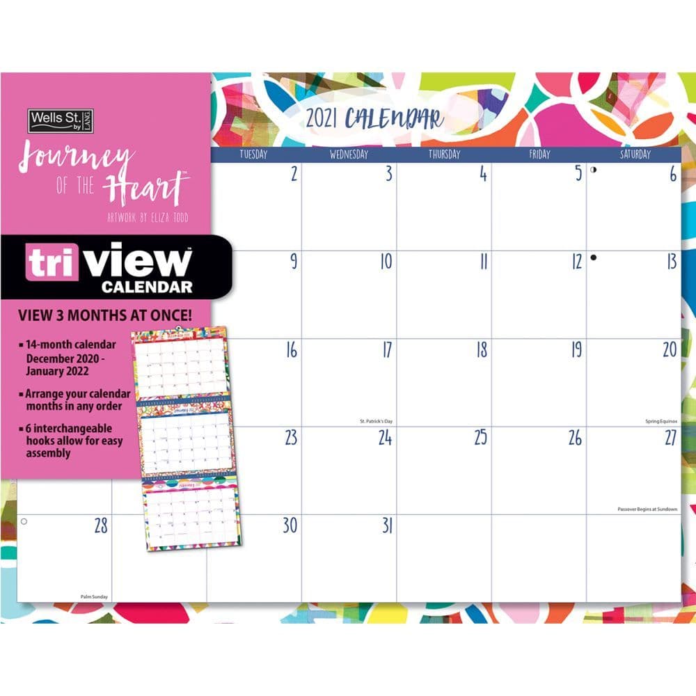 Journey of the Heart Tri-View Wall Calendar by Eliza Todd
