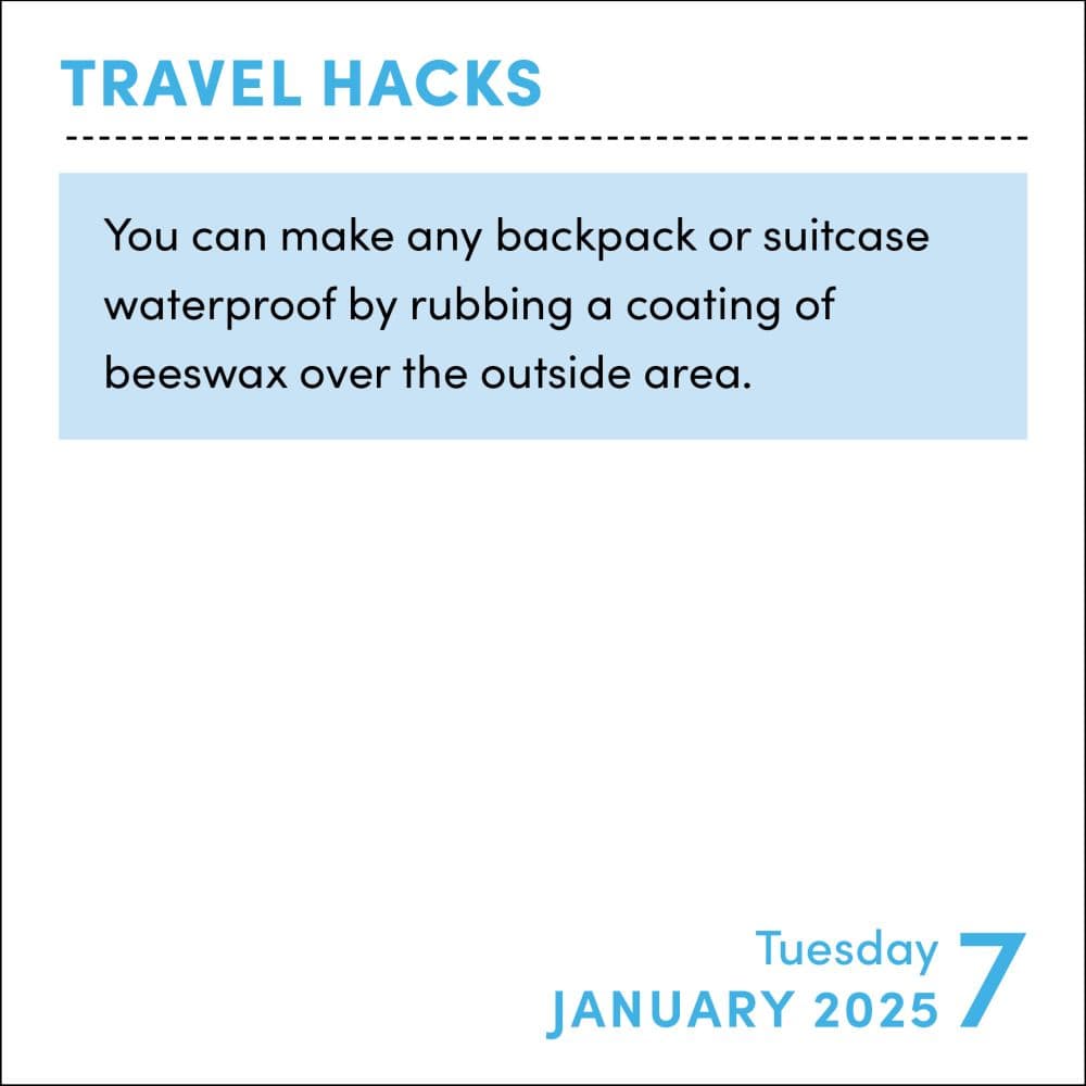 Travel Hacks 2025 Desk Calendar Second Alternate Image