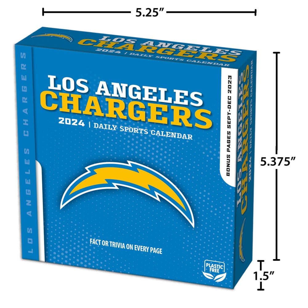 Los Angeles Chargers 2025 Desk Calendar