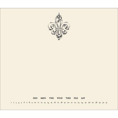 image Fluer De Lis Perpetual Mousepad Calendar