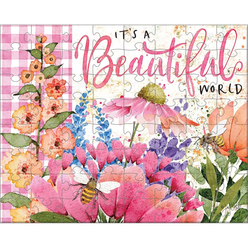 Floral Bees Large Piece Puzzle Third Alternate Image