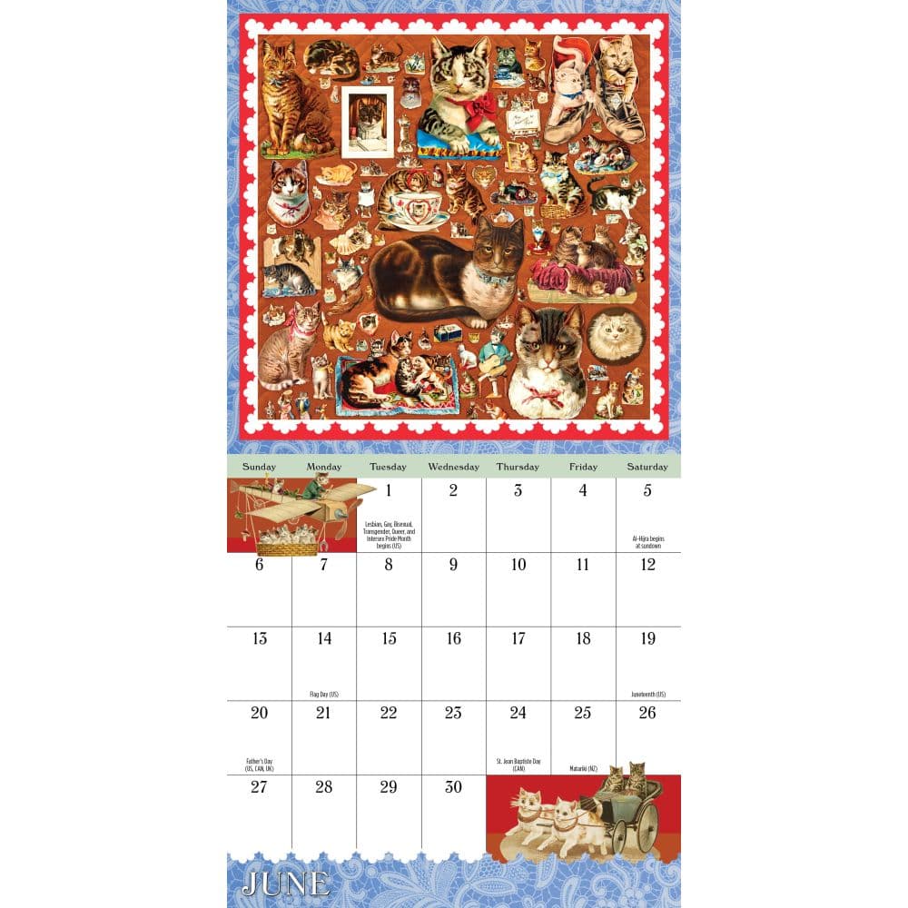 Cynthia Harts Victoriana Cats 2027 Mini Wall Calendar Third Alternate Image
