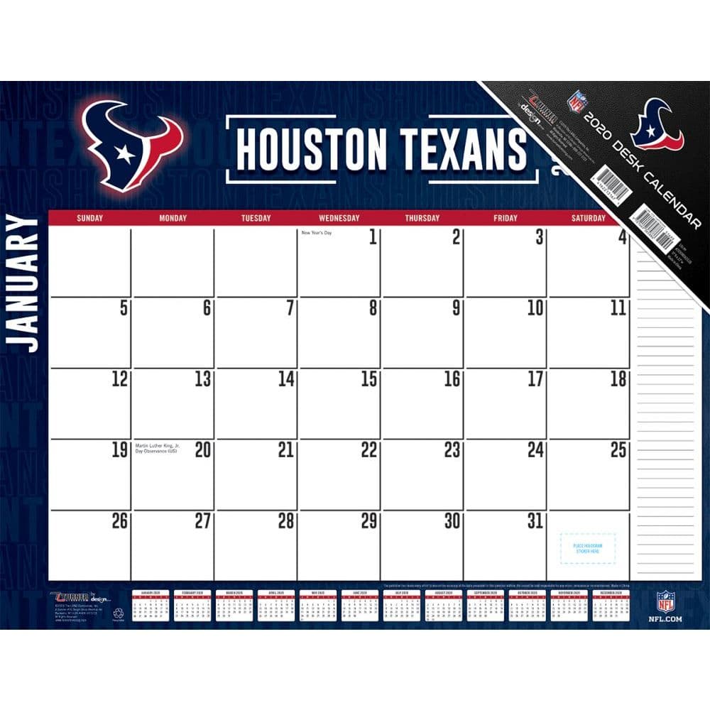 Houston Texans Desk Pad