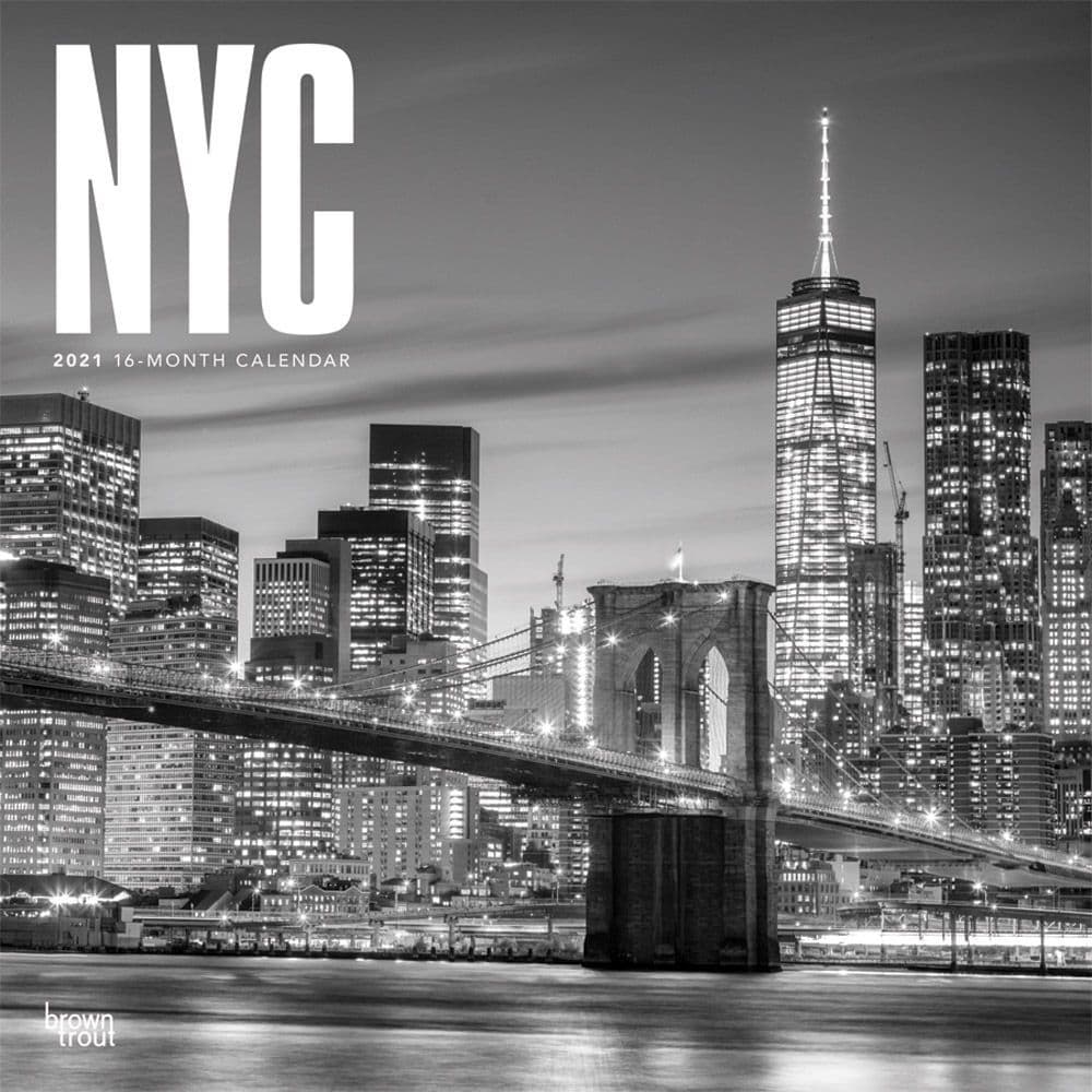 New York City Black & White Wall Calendar - Calendars.com