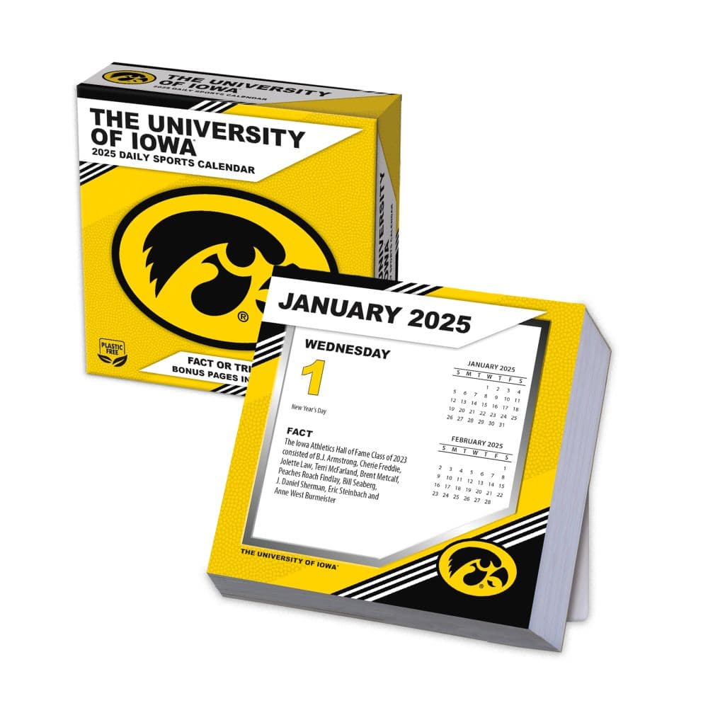 COL Iowa Hawkeyes 2025 Desk Calendar First Alternate Image width=&quot;1000&quot; height=&quot;1000&quot;