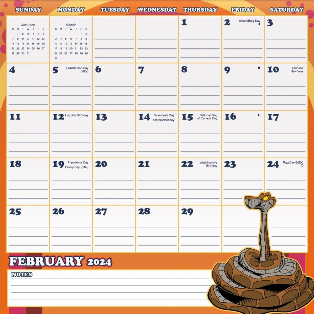 Disney Classic 2024 Magnetic Calendar Alternate Image 3