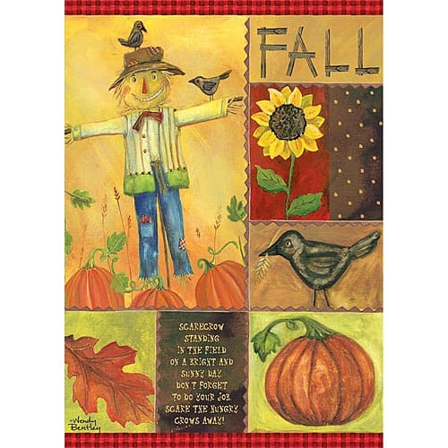 Fall Scarecrow Outdoor Flag-Large - 29 x 43 Main Image