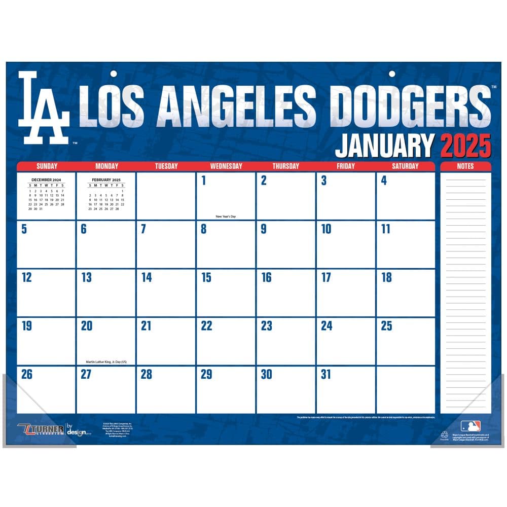 MLB Los Angeles Dodgers 2025 Desk Pad First Alternate Image