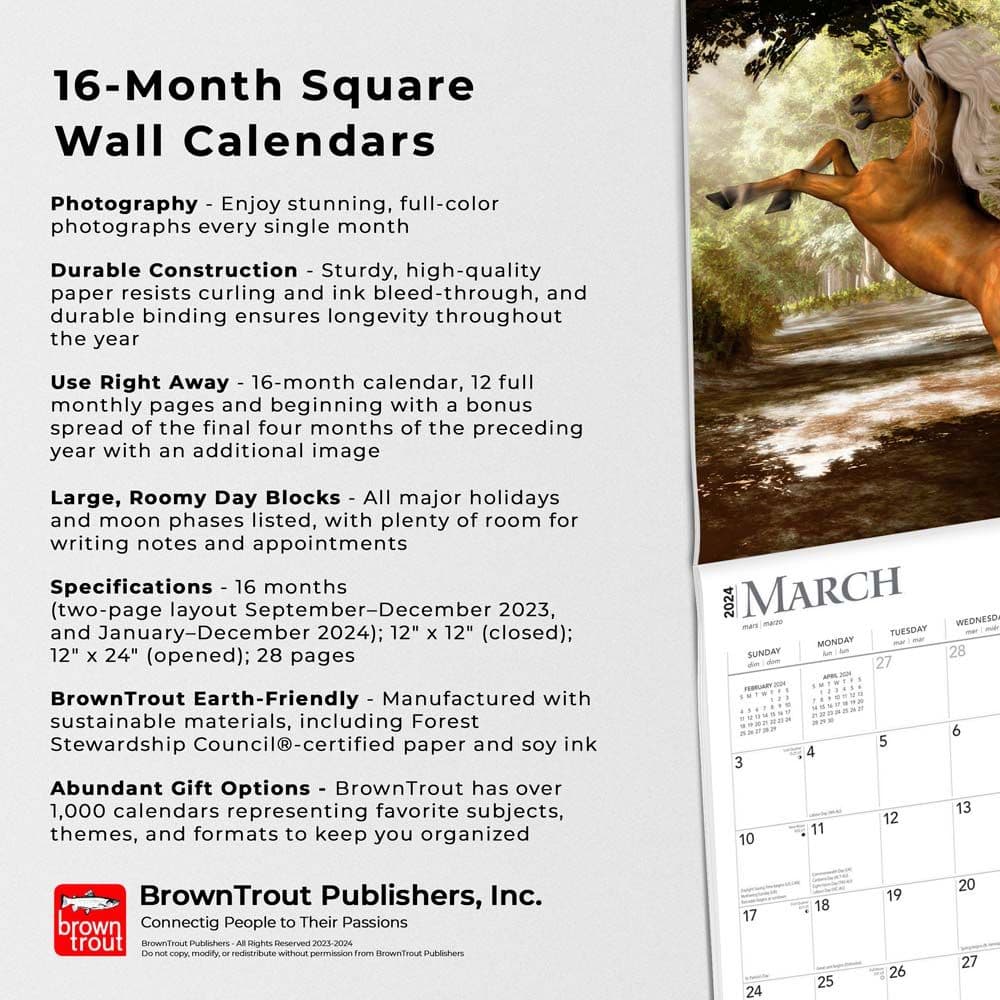 Unicorns 2024 Wall Calendar Fourth Alternate Image width=&quot;1000&quot; height=&quot;1000&quot;
