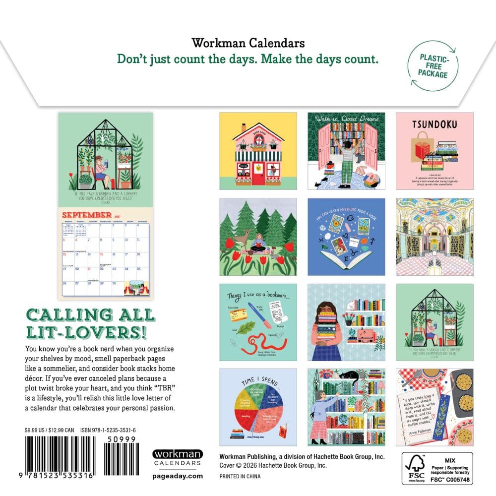 Book Nerd 2027 Mini Wall Calendar First Alternate Image