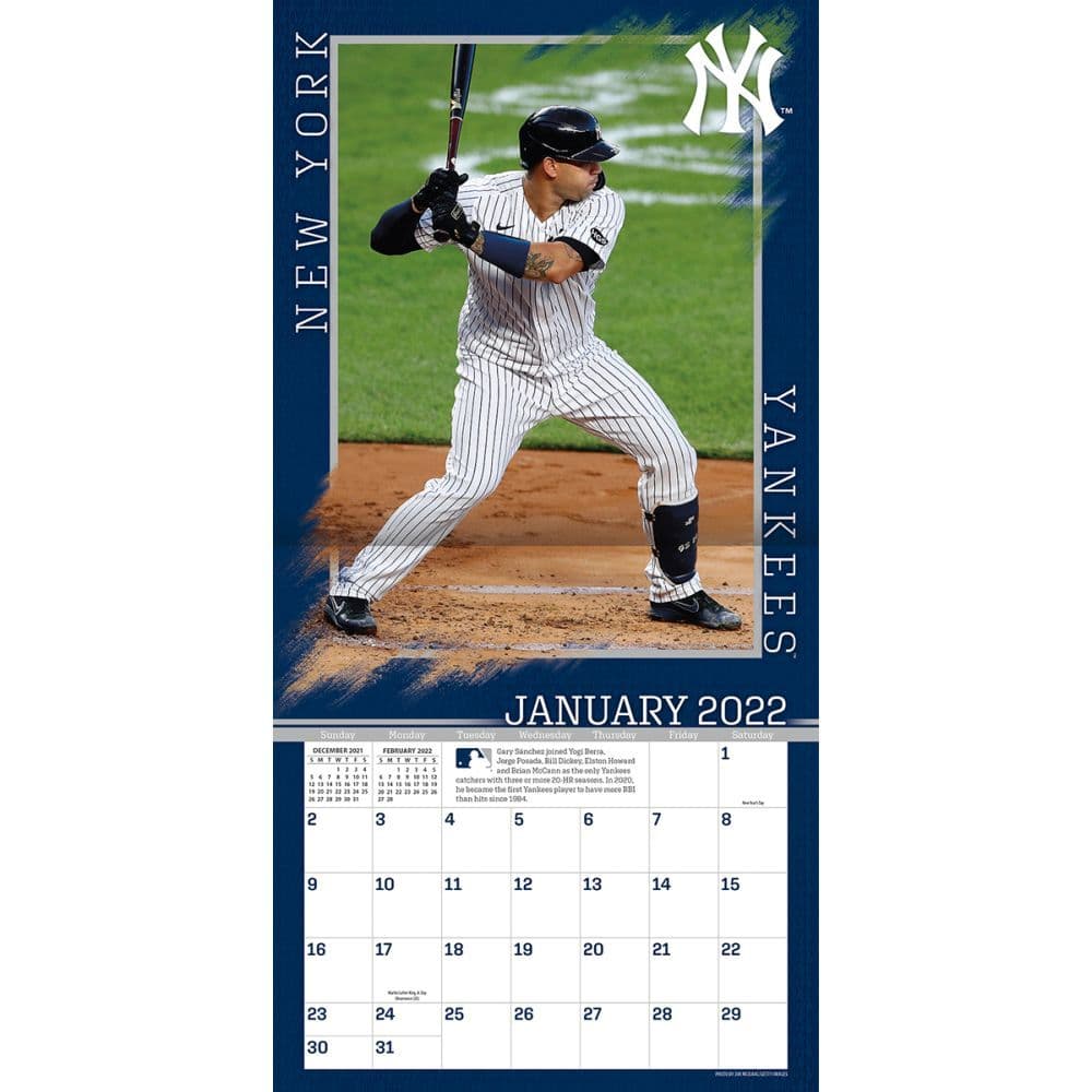 Padres Home Schedule 2022 Mlb New York Yankees 2022 Mini Wall Calendar - Calendars.com