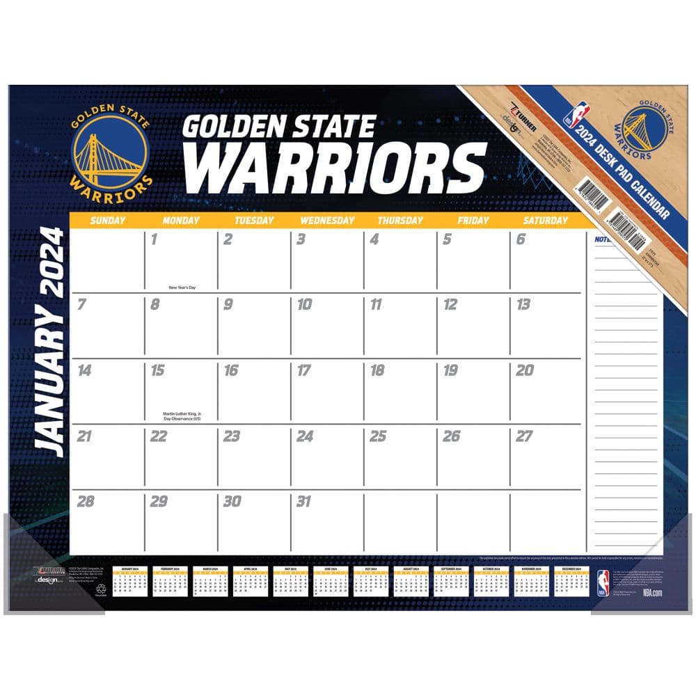 NBA Golden State Warriors 2024 Desk Pad