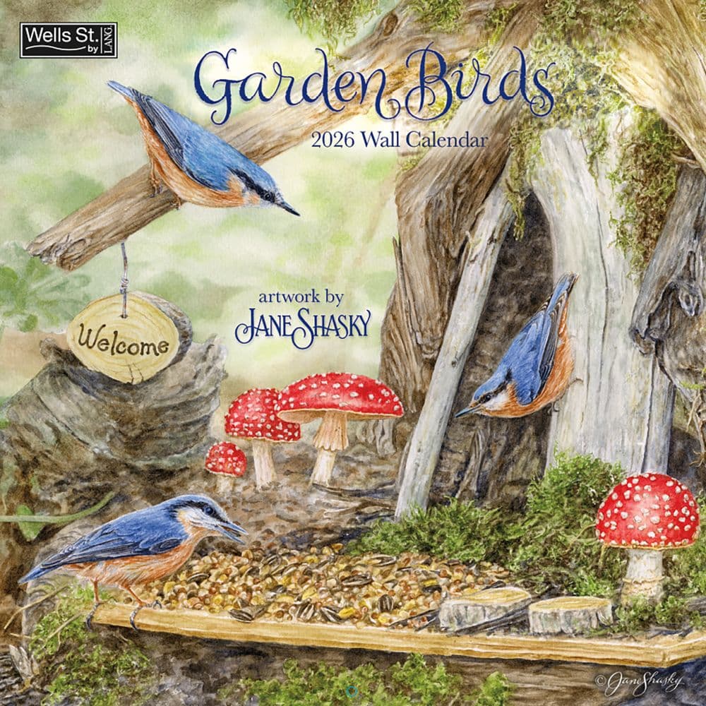 Garden Birds 2026 Wall Calendar Organizer_Main Image