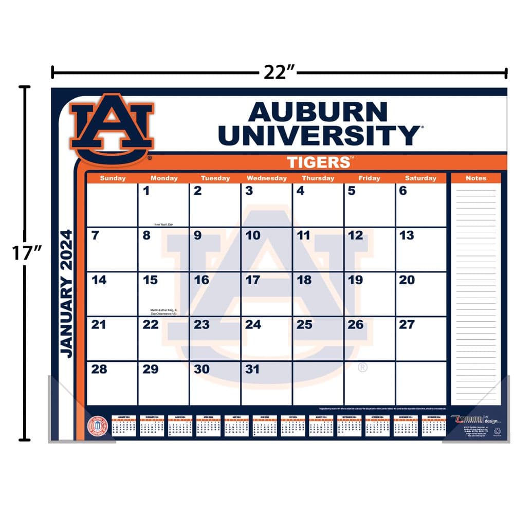 Auburn Tigers 2024 Desk Pad