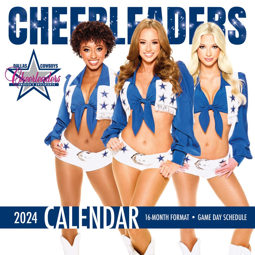 Lang 2024 Wall Calendar 24'x12' Dallas Cowboy Cheerleaders Sideline