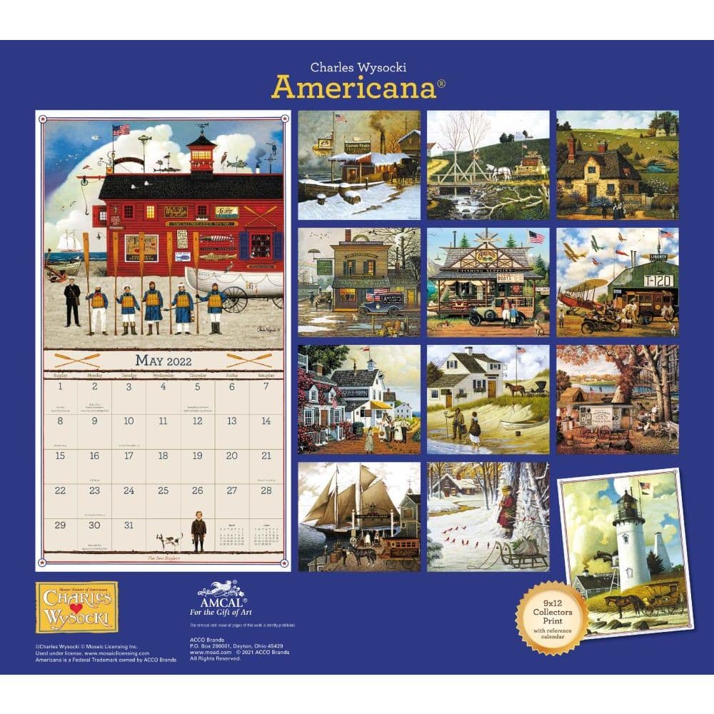 Wysocki Americana Amcal 2022 Wall Calendar - Calendars.com