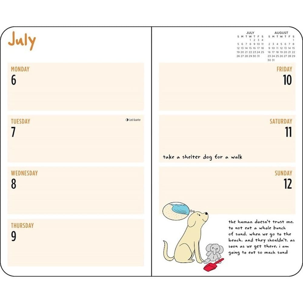 Thoughts of Dog 16 Month Weekly 2026 Planner Third Alternate Image