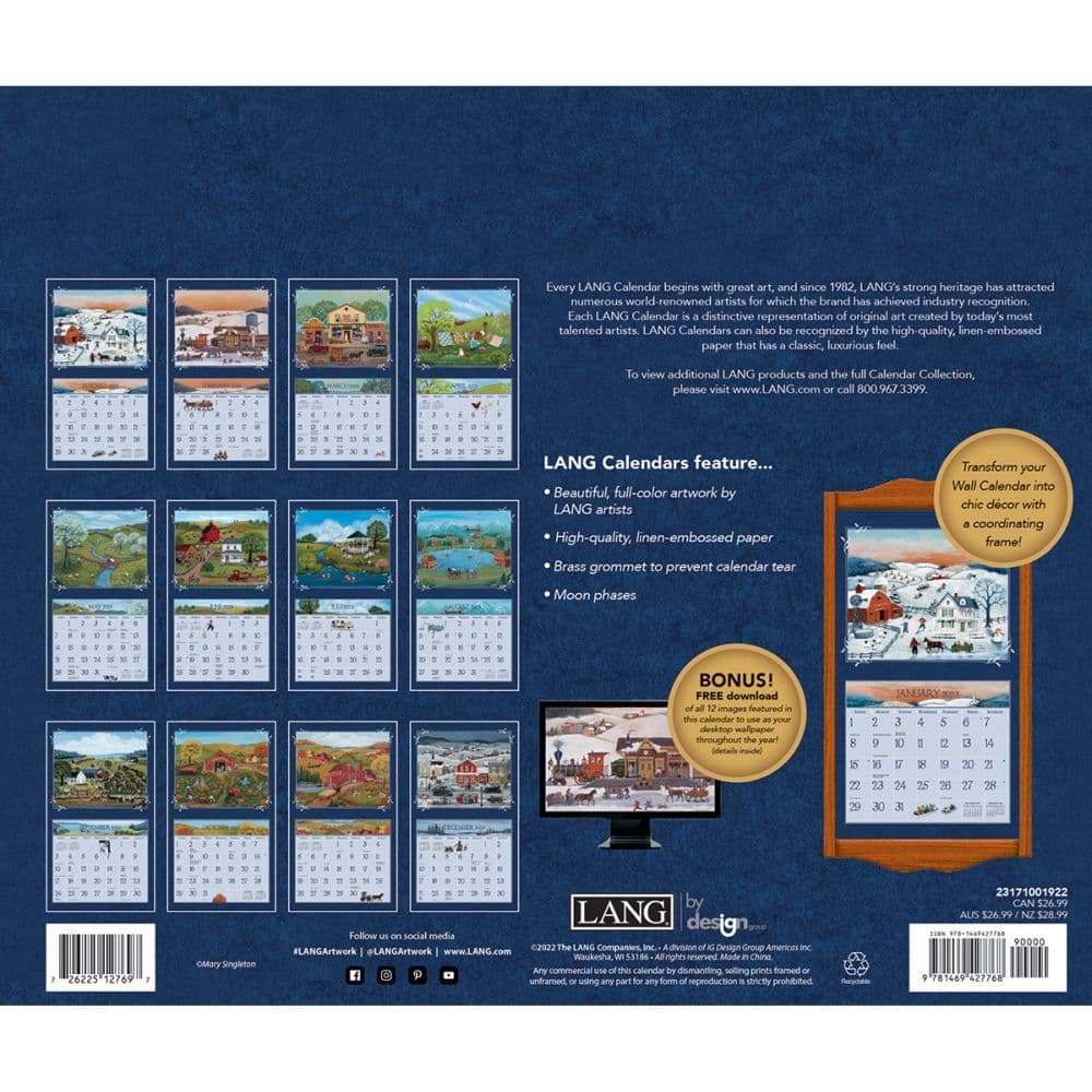 Lang Folk Art 2023 Wall Calendar  Calendars.com