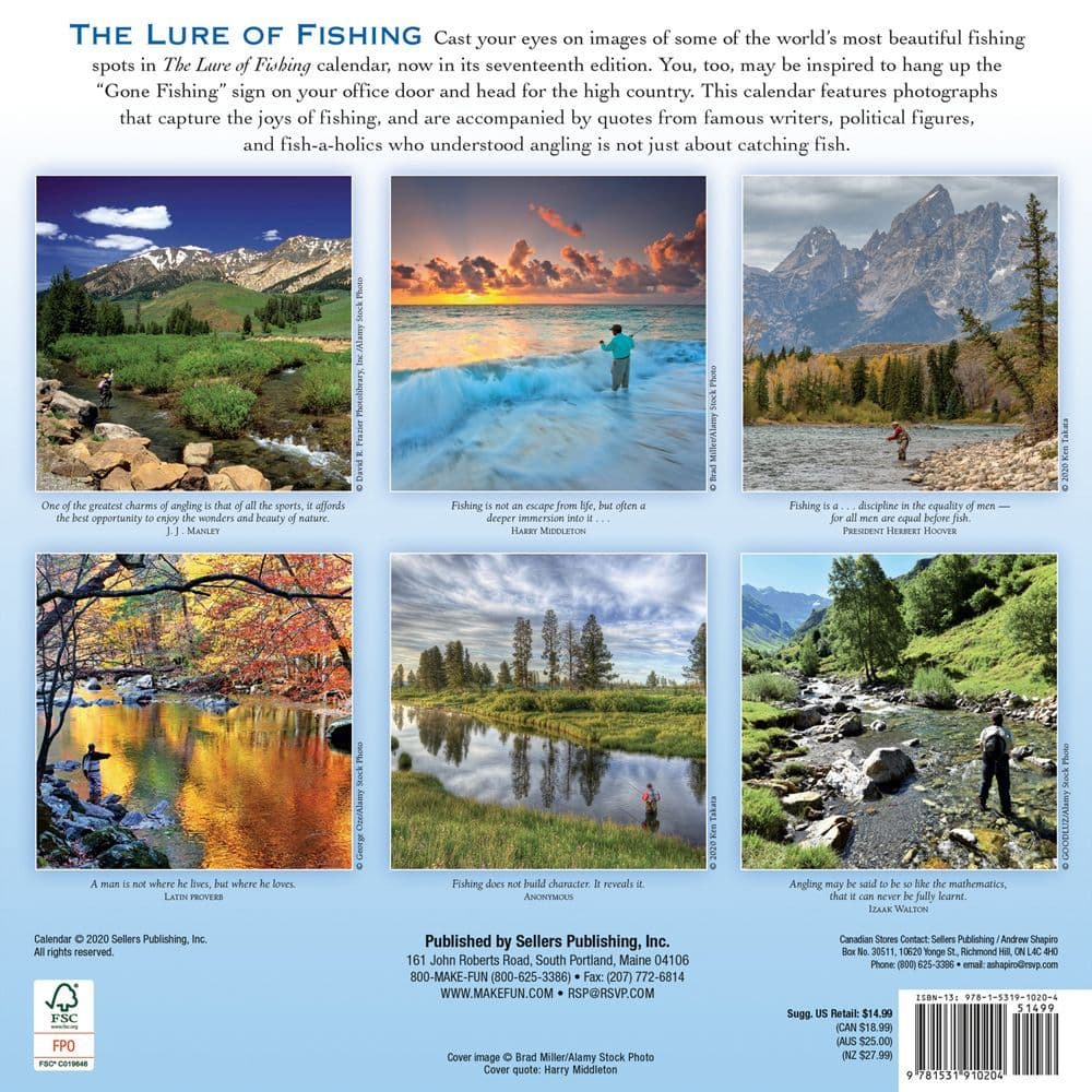 Lure of Fishing Wall Calendar