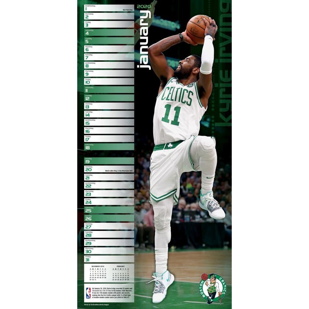 Boston Celtics Kyrie Irving Player Wall Calendar