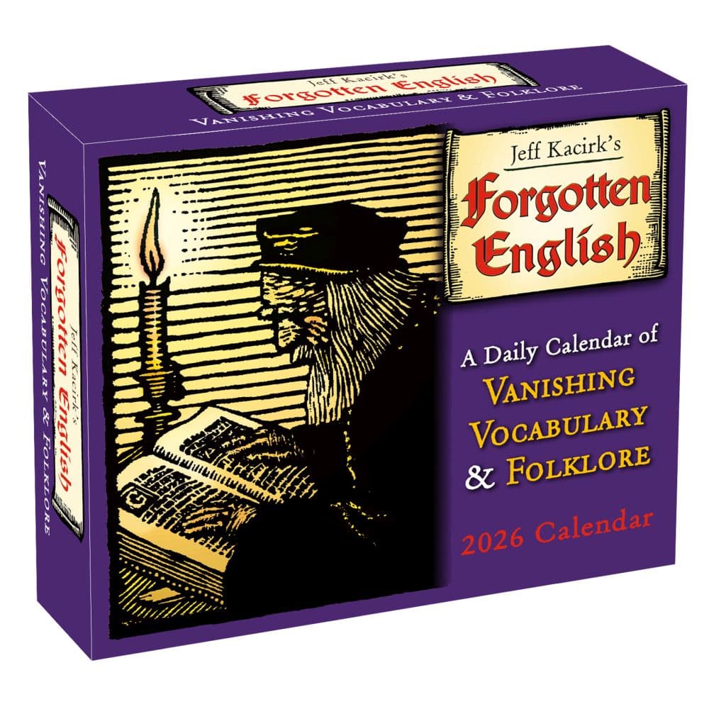 Forgotten English 2026 Desk Calendar Main Product Image