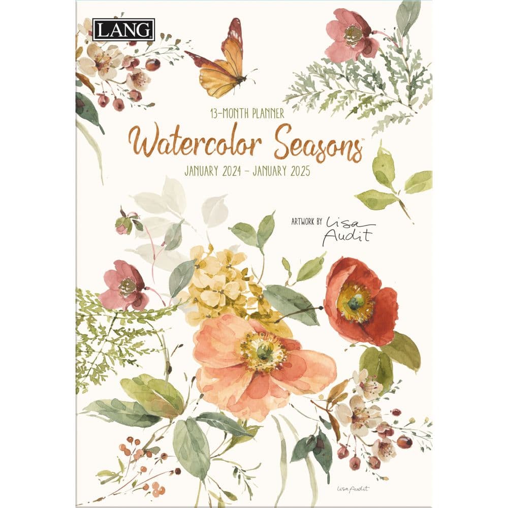 Watercolor Seasons 2024 Monthly Planner - Calendars.com