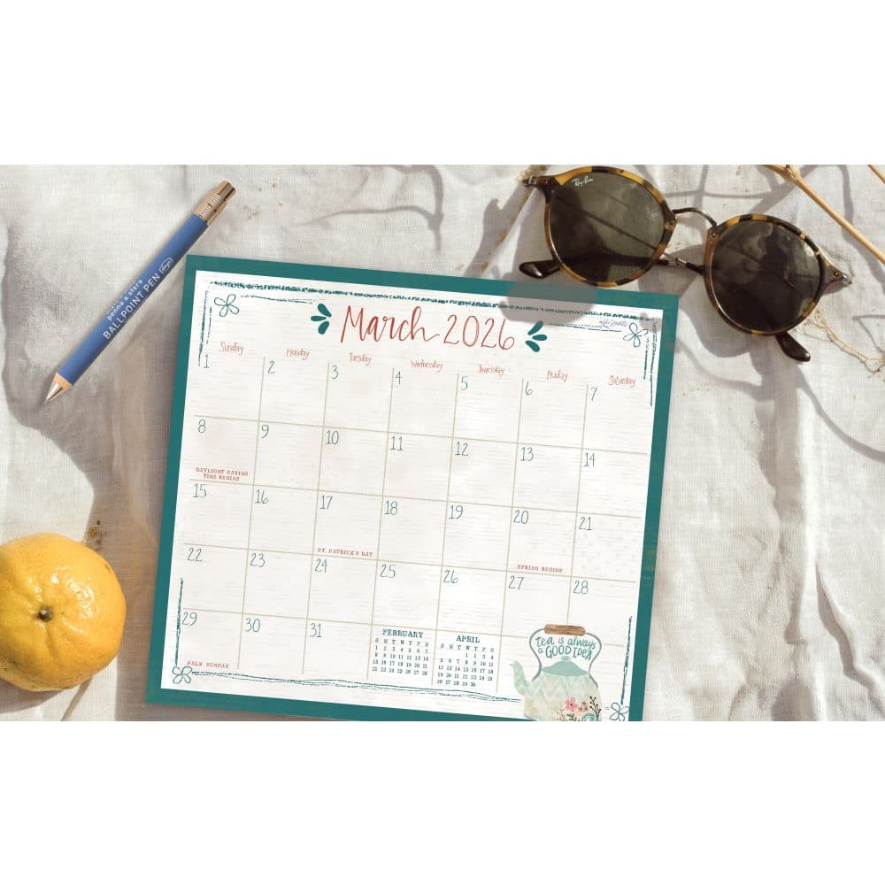 Tea Time 2026 Magnetic Calendar by Katie Doucette Second Alternate Image