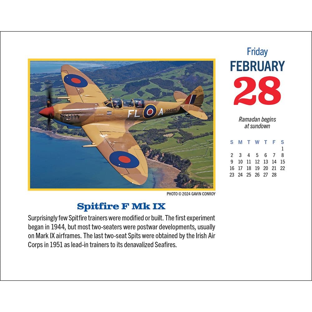 Golden Age of Flight 2025 Desk Calendar