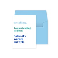 image Me Talking You Listening Anniversary Card Main Product Image width="1000" height="1000"