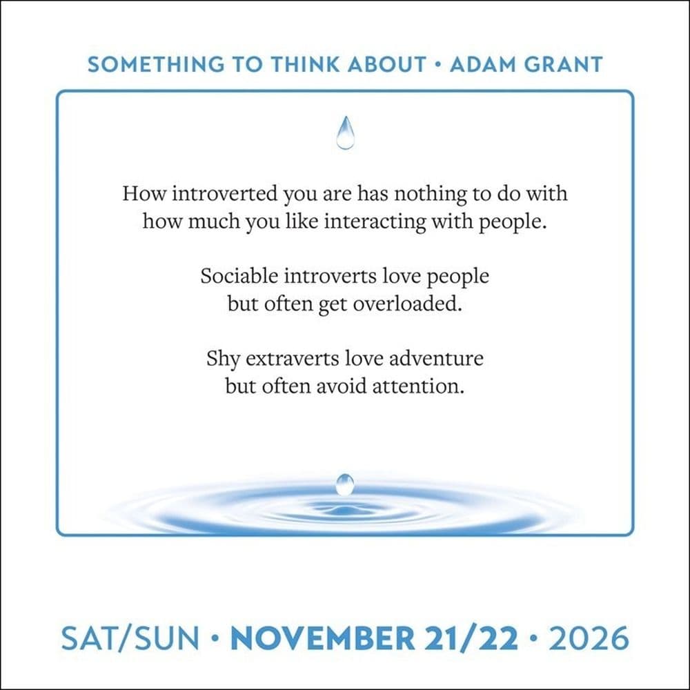 Adam Grant 2026 Desk Calendar Fourth Alternate Image
