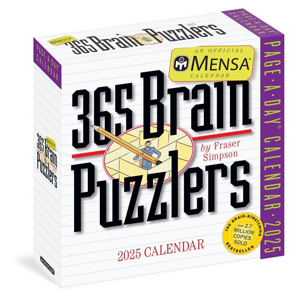 Mensa Brain Puzzlers 2025 Desk Calendar Main Image