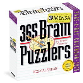 365 Mensa Brain Puzzlers Page-A-Day 2024 Desk Calendar