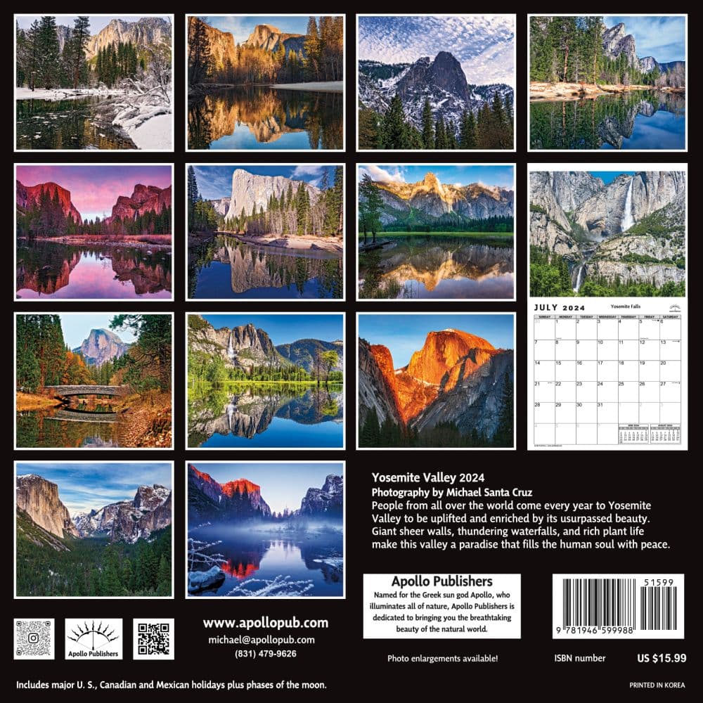 Yosemite Valley 2024 Wall Calendar First Alternate Image width=&quot;1000&quot; height=&quot;1000&quot;