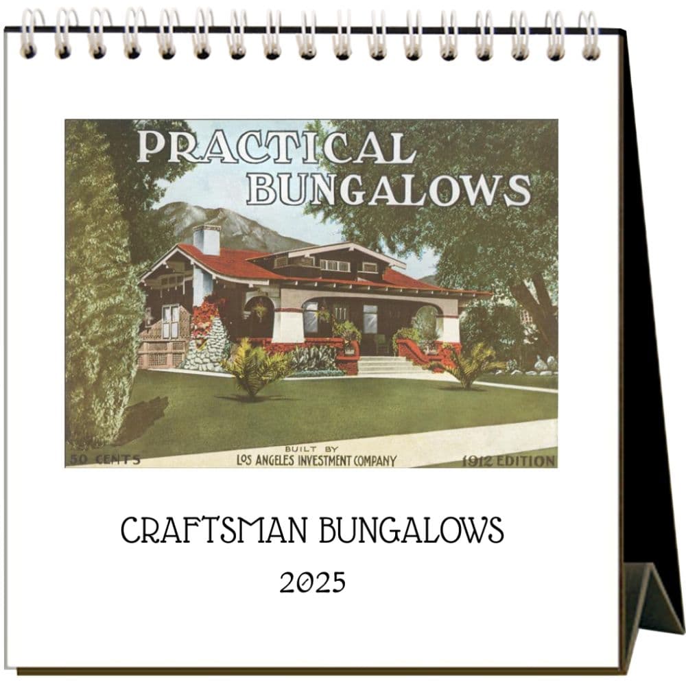 Craftsman Bungalows 2025 Easel Desk Calendar